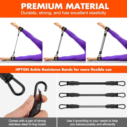 Hpygn ANKLE RESISTANCE BANDS With Cuffs For Leg And Glute Training - Exercise Equipment thumb #4