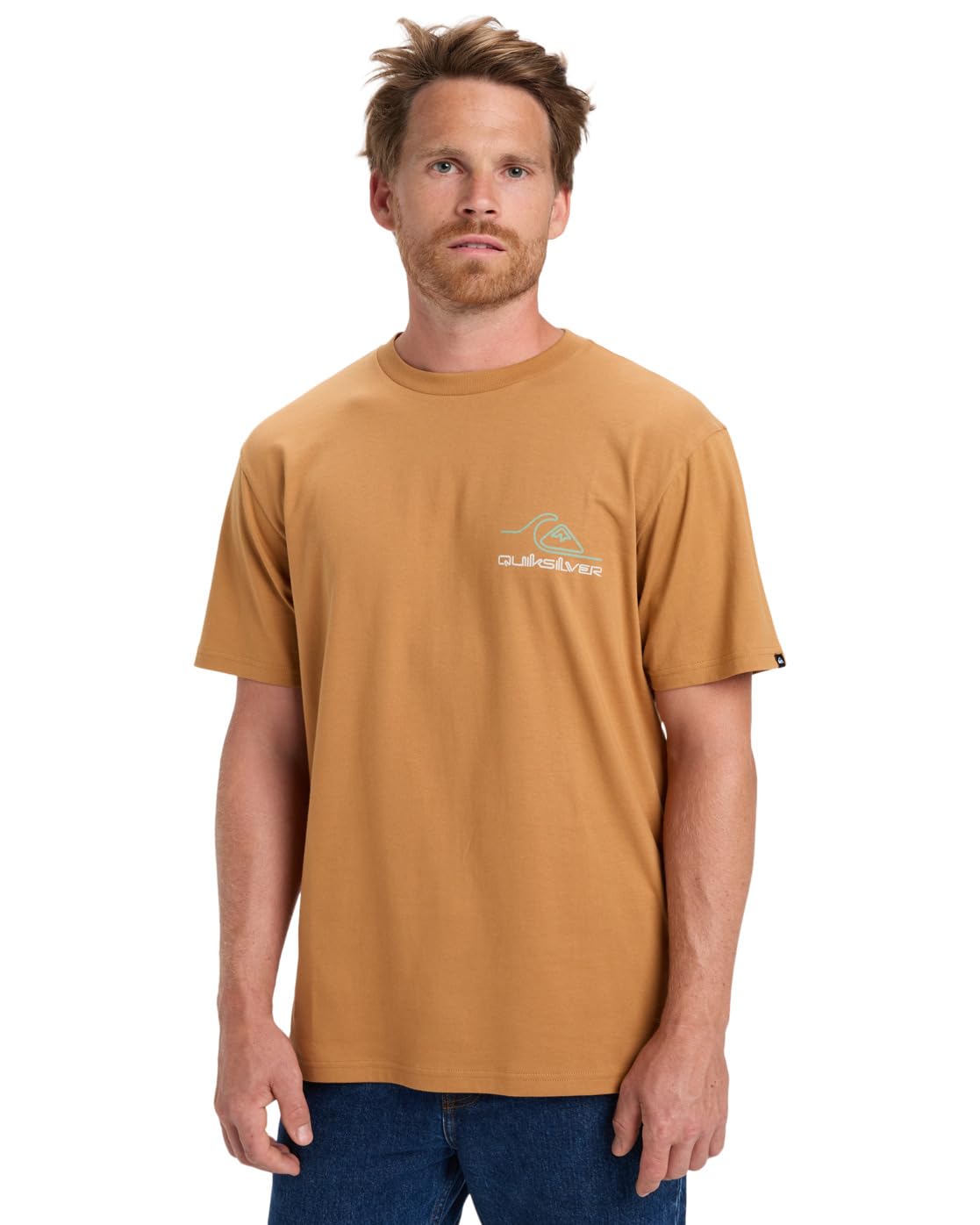 Quiksilver Short-Sleeved T-Shirt Light Waves SS Men's Brown M