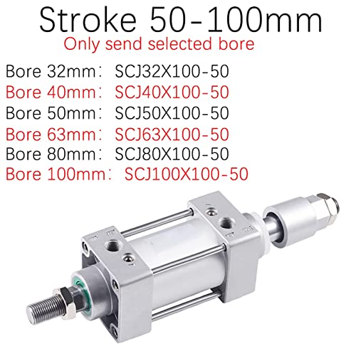 Vérin pneumatique double tige SCJ63 à piston réglable haute précision