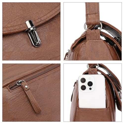 SENDEFN Crossbody Bags for Women, Soft Leather Crossbody Handbags Purses with Zipper Closure4