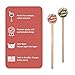 Coffee and Cocktail Stirrers, Reusable Plastic Drink Stirrer Sticks, 24 Wood Merry Christmas Swizzle Sticks and Food Pick, Use as a Garnish holder or Cocktail Mixers, Holiday Party, Christmas Party De