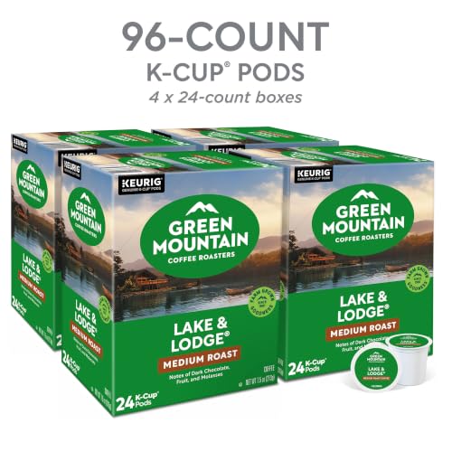 Image of Green Mountain Coffee Roasters, Medium Roast, Keurig Single-Serve K-Cup Pods, Lake and Lodge Coffee, 96 Count