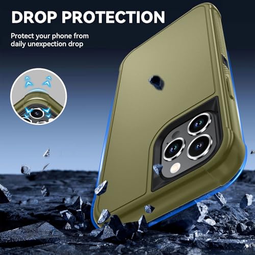 Image of SunStory Compatible with iPhone 11 Pro Max Case with HD Screen Protector, 3-Layer Heavy Duty Full-Body Cover,3 in 1 Hybrid Protective Case for iPhone 11 Pro Max 6.5 inch,ArmyGreen