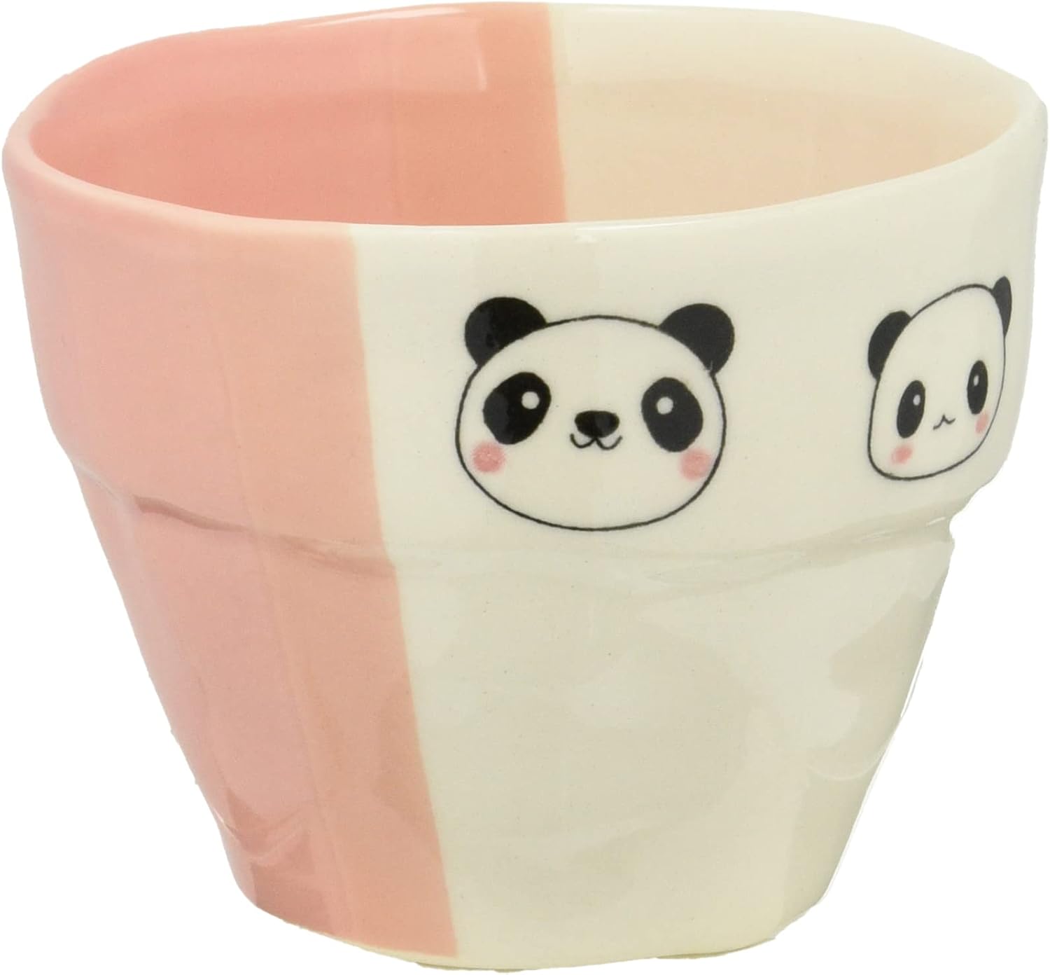 Banko Ware 18053 Children's Tableware, Ceramic, Oven Safe, Cup, Pandashan, Pink, Diameter Approx. 3.1 x Height 2.4 inches (8 x 6 cm), Microwave Dishwasher Safe, Made in Japan