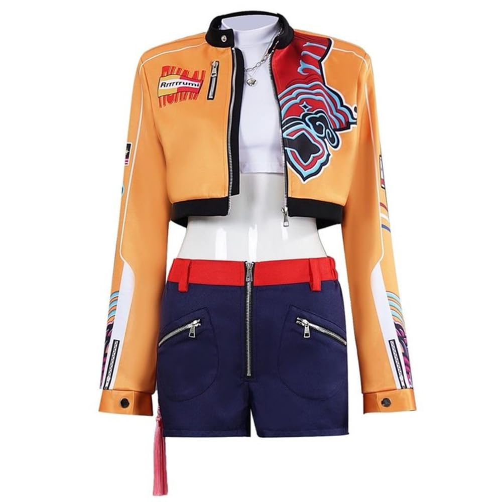Tongyundacheng Rumi cosplay-kostym för kvinnor Rumi animejacka shorts rollspel uniform fullt set anime festkläder halloween cosplay kostym vuxen - S - Rumi