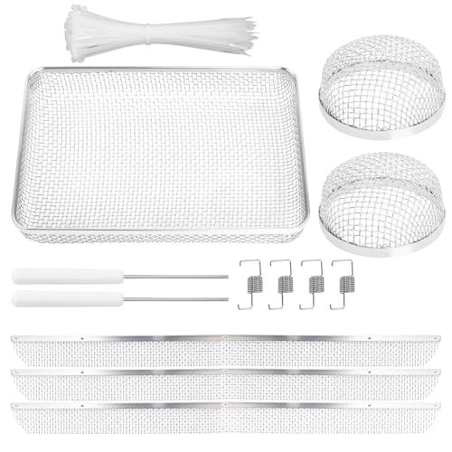 RV Insect Screen, RV Water Heater Cover for Refrigerator Vents 20' x 1-1/2' & 2.8''x1.3'' & 8.5' x 6' x 1.3' Furnace Bug Screen with Installation Tool(6PC Set)