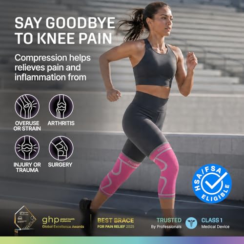 Image of Modvel 2 Pack Knee Brace for Women - Knee Support for Walking, Knee Compression Sleeves for Pain Relief, Knee Sleeves for Women, Knee Brace for Sports, Workouts & Arthritis