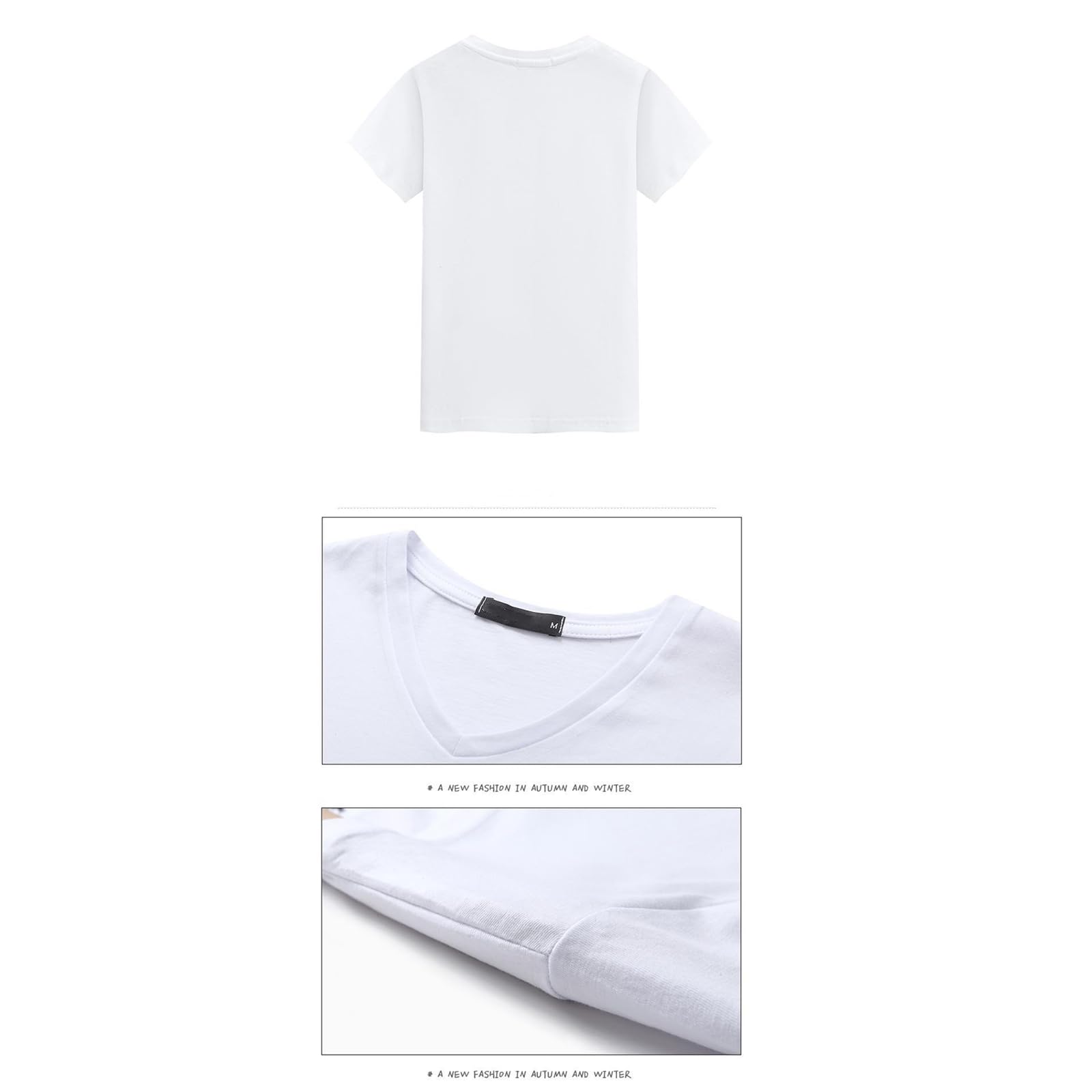 TEidea Koszulki męskie T-shirty męskie z krótkim rękawem dekolt w serek slim fit garnitur, 4-częściowy, na co dzień, duże rozmiary S-5XL dostępne