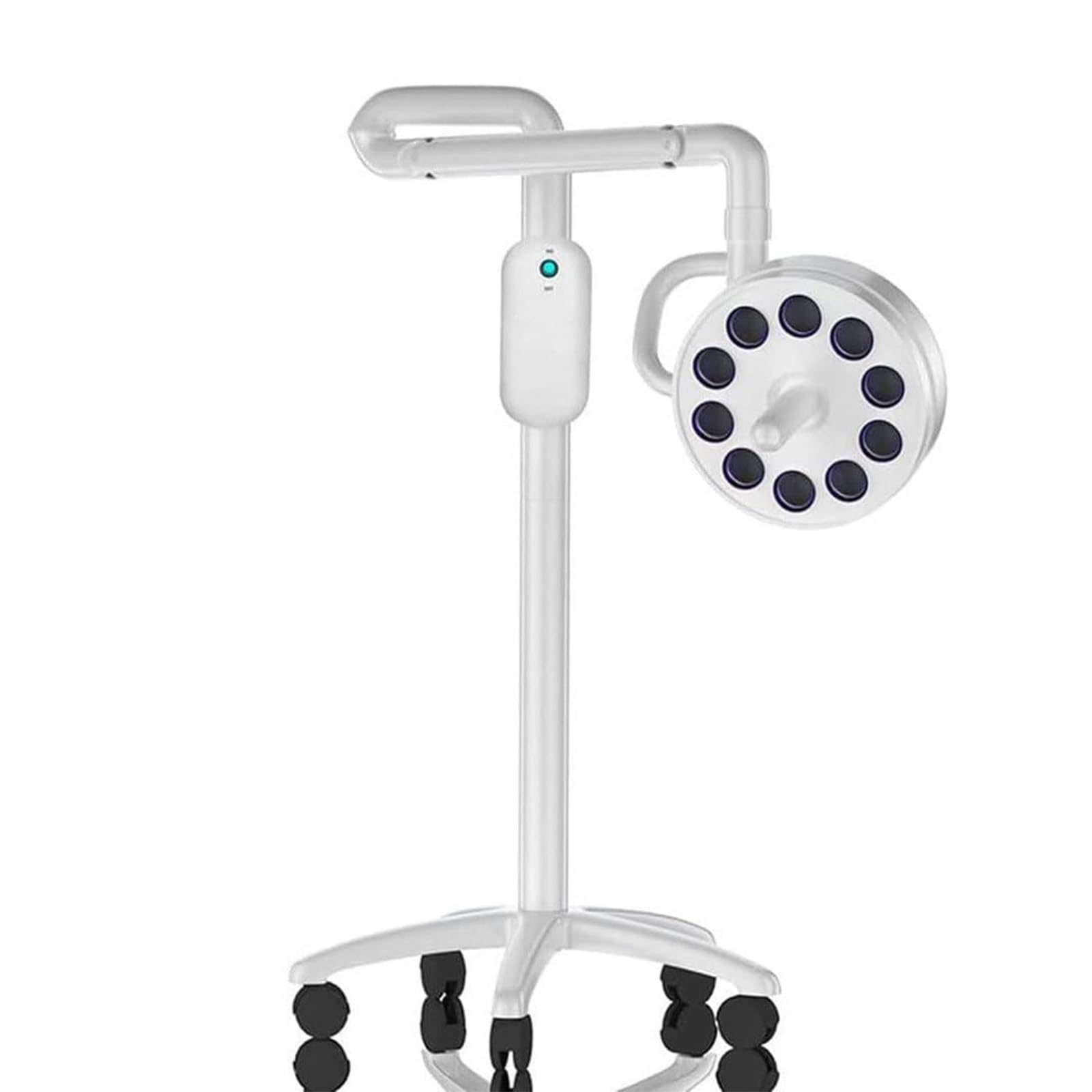 Lámpara móvil LED sin Sombras, Lámpara de Examen móvil, con 5 Ruedas giratorias, Plegado y rotación Flexible, para iluminación Auxiliar en hospitales, clínicas dentales