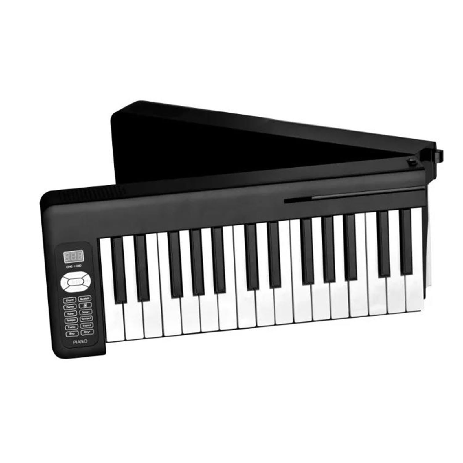 Pianino Elektroniczne 61 Klawiszy Pianino Dla Dorosłych Składane Ładowalne Klawiatura Muzyczna Początkujący Do Ćwiczeń(Black)
