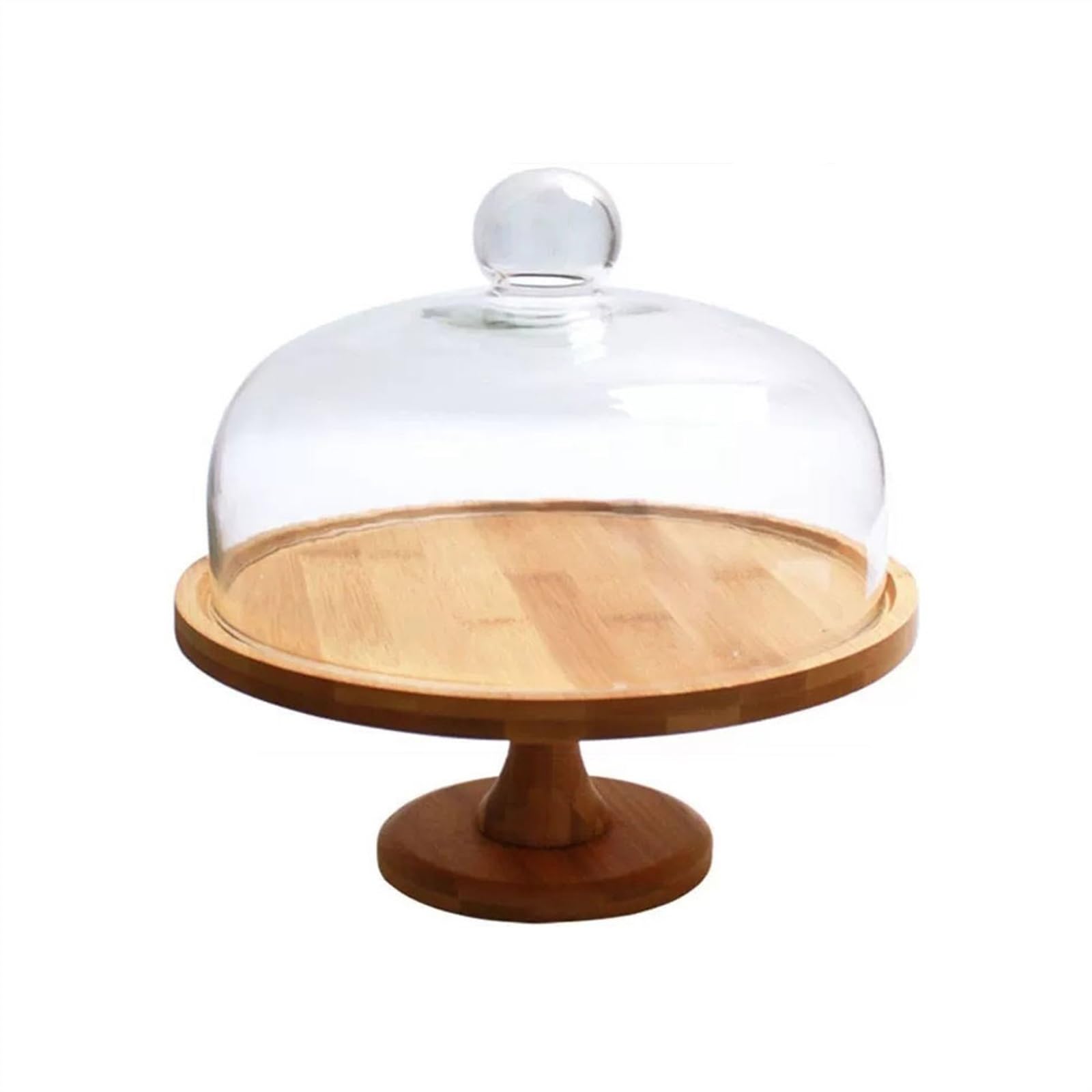 Bx9rE7tK3g Cake Stand Creative High Foot Cake Rack, Bread and Dessert Display Tray Store Timeout Fruit Trial with Glass Cover Cake Display Stand(11inch)