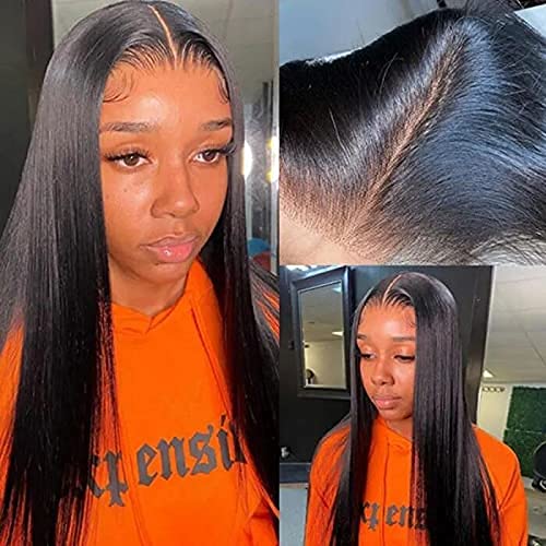 Unice Hair Straight 13X4 Lace Front Wigs Human Hair For Women Brazilian Unprocessed Virgin Human Hair Glueless Lace Frontal Wig Pre Plucked With Baby Hair 150% Density 24 Inch #TOP4