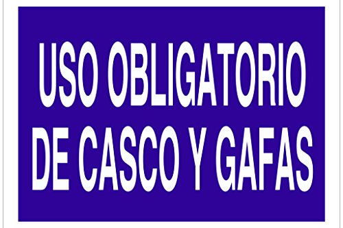 Plimpo Señal Poliestireno 297X210 Uso Obligatorio De Casco Y Gafas En Oferta Cofan O41Tpl297210 Señal Poliestireno, 297 X 210 Mm