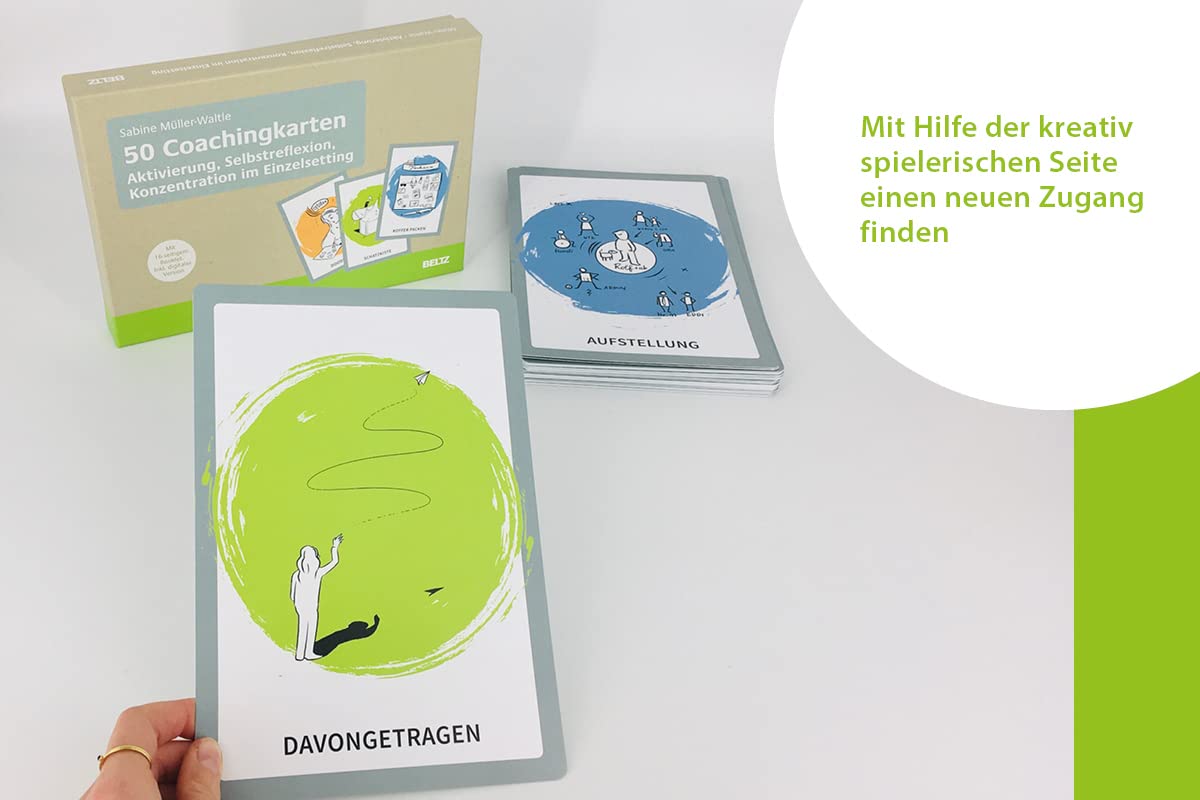 50 Coachingkarten Aktivierung, Selbstreflexion, Konzentration im Einzelsetting: Mit 16-seitigem Booklet. Inklusive digitaler Version