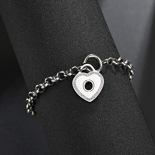 Image of CaleesLLC Letter A to Z Initial Charm Bracelet Adjustable Stainless Steel Anklet Personalized Wrist Link for Women