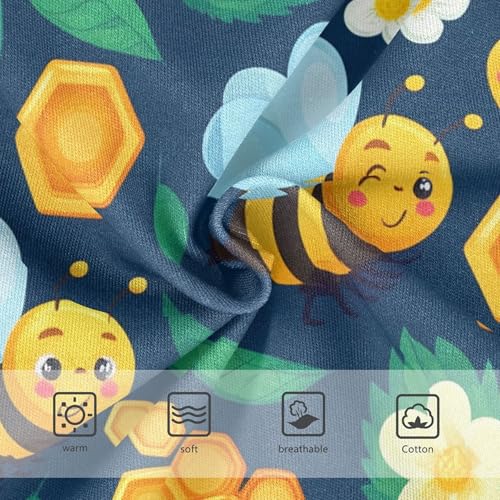 Cotton Girls Underwear Toddler Cute Cartoon Bees Navy Blue Panties Little Girl Durable Briefs Undies Kids 2t3