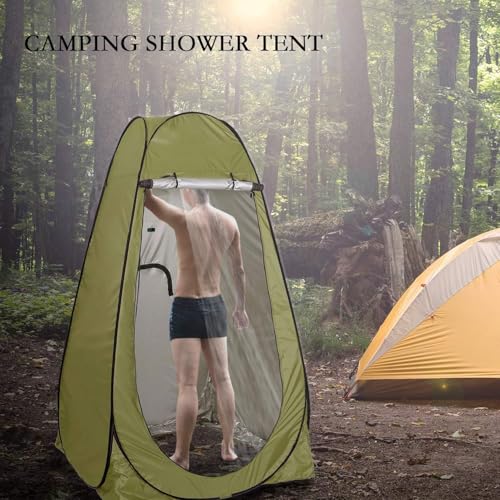 Image of Leosportz Pop Up Tent for Camping - Dress Changing Tents Portable for Men and Women | Camping Bathroom Toilet Pop Up Tent with Full Privecy (Green)