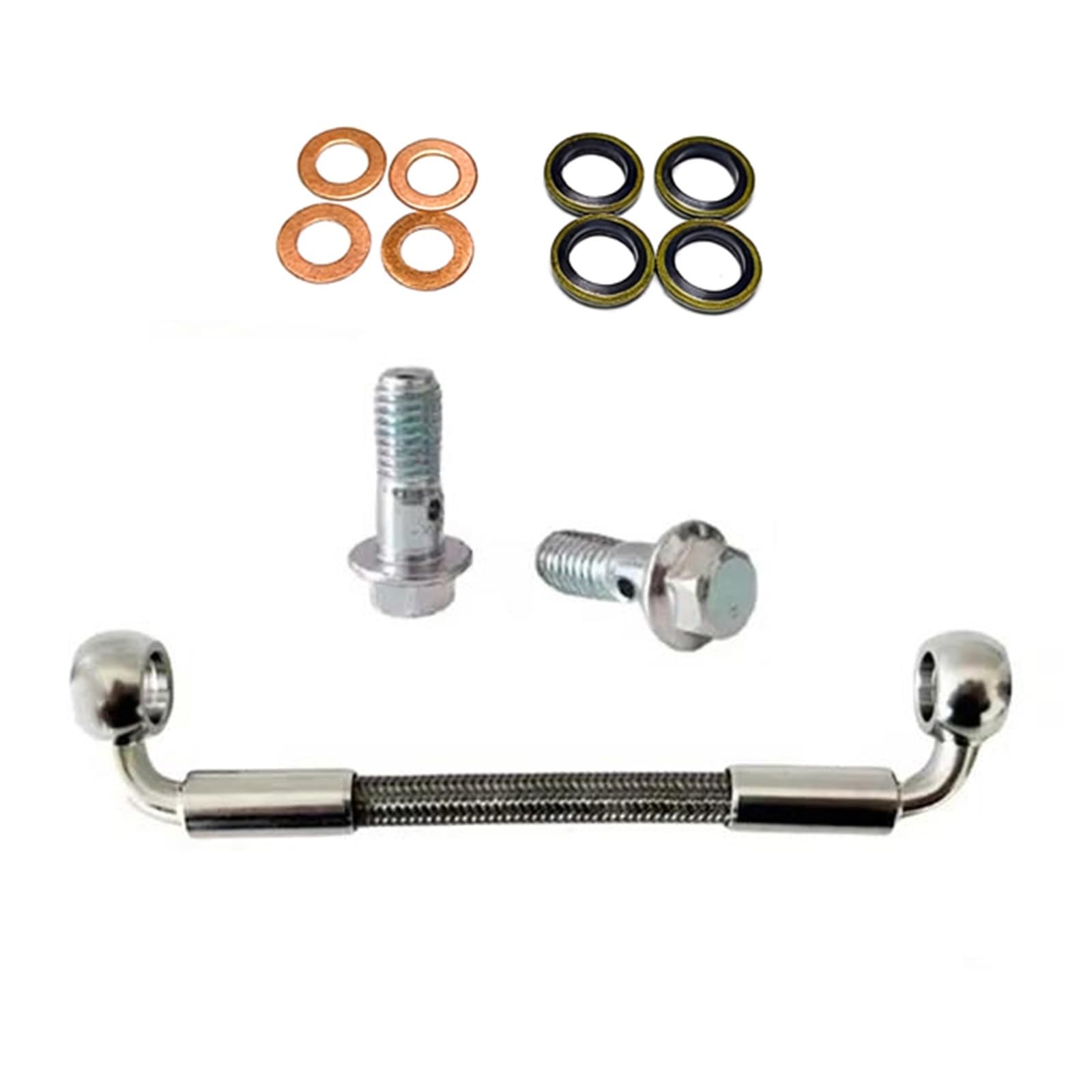 Motorbike Brake Line M8 10cm-500cm Motorcycle Hydraulic Brake Hose Clutch Oil Pipe 90°-90° Accessories(130cm)