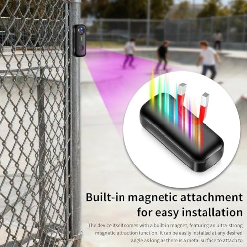 Cámara portátil de acción para el pulgar 2K para mascotas, viajes al aire libre aventuras D100 de gama alta 1080P, dispositivo de bolsillo magnético para grabadora de ciclismo, cámara de pulgar para - imagen 9