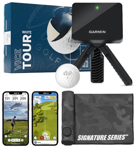Garmin Approach R10 Portable Golf Launch Monitor with Vice Tour Balls | Practice at Home or on The...