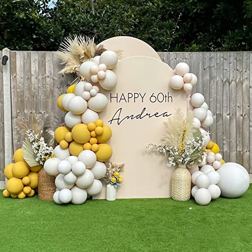 Image of Latex Balloons, 100-Pack Different Sizes 18 12 10 5 Inch Party Balloon Garland Kit (Mustard)