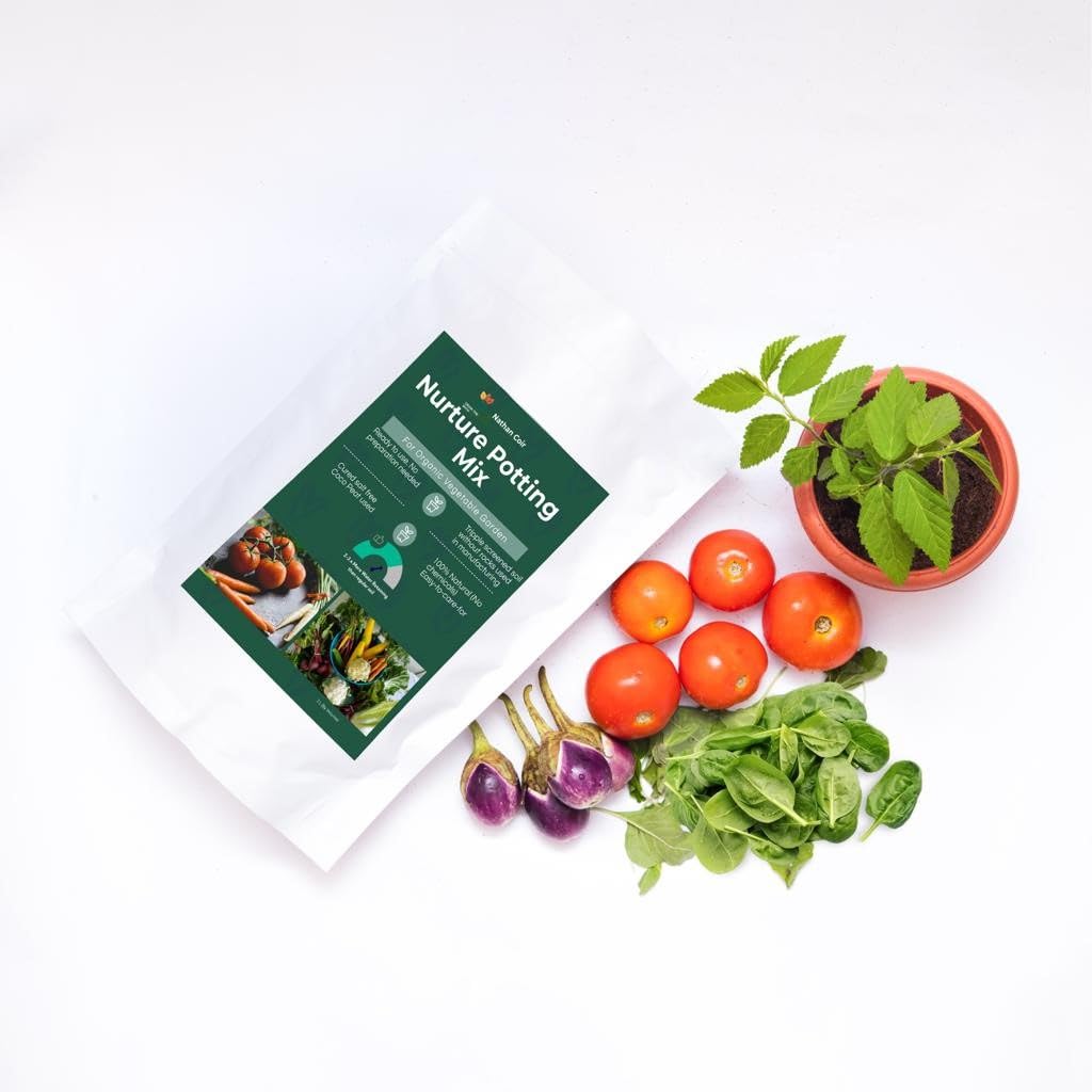 Nathan Coir Potting Soil Mix (2 kg) for Organic Home Garden - Grow The Future with Us