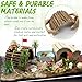 Niuohoy Hermit Crab Kit Hideout Water Pool Tank Decorative Accessories with Palm Tree Decorations Enrichment Toy for Turtles Lizard Frog Gecko Chameleons