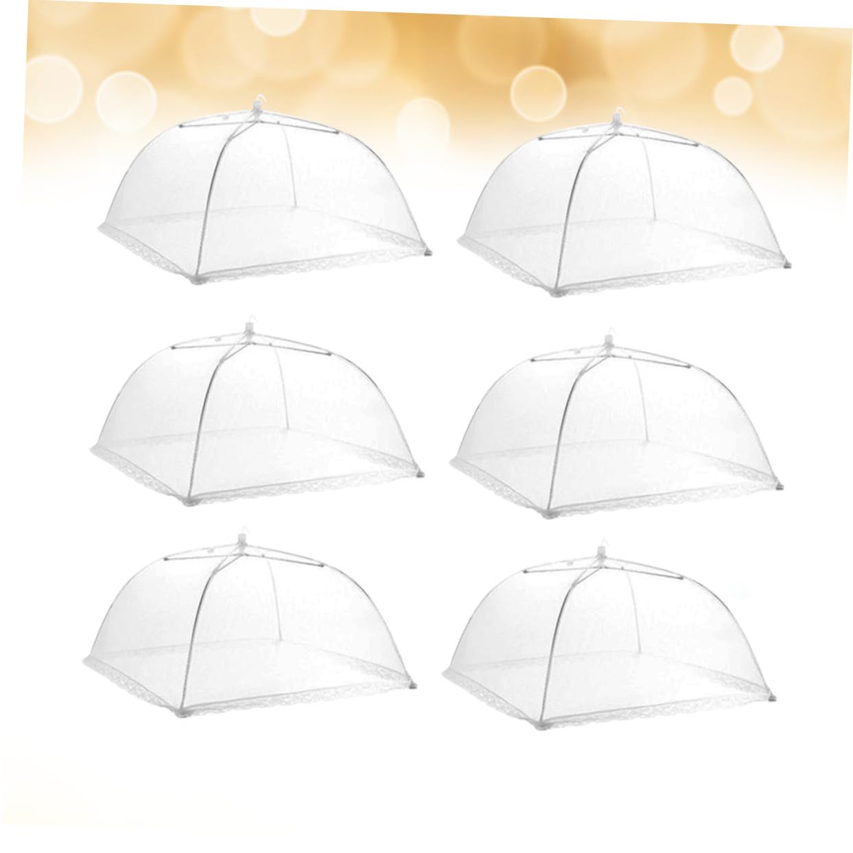 TOPBATHY 12stücke Netz-lebensmittelabdeckung Pop-up Zelt Regenschirm Schutz Für Speisen Getränke Schüsseln Teller Besteck Camping Picknick Gartenparty Küche