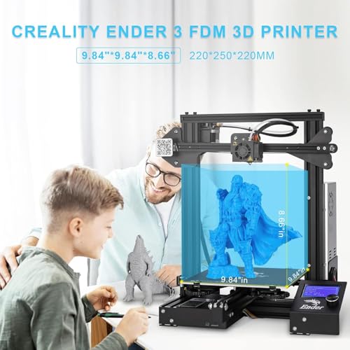 Image of WOL3D Creality Upgraded Ender 3 with WOL3D PLA PRO+ Daisy White 3D Printer Filament 1.75mm, 2026 Model with Silent Motherboard (VR 4.2.2), Orange Strip with DIY Printer, 220x220x250mm