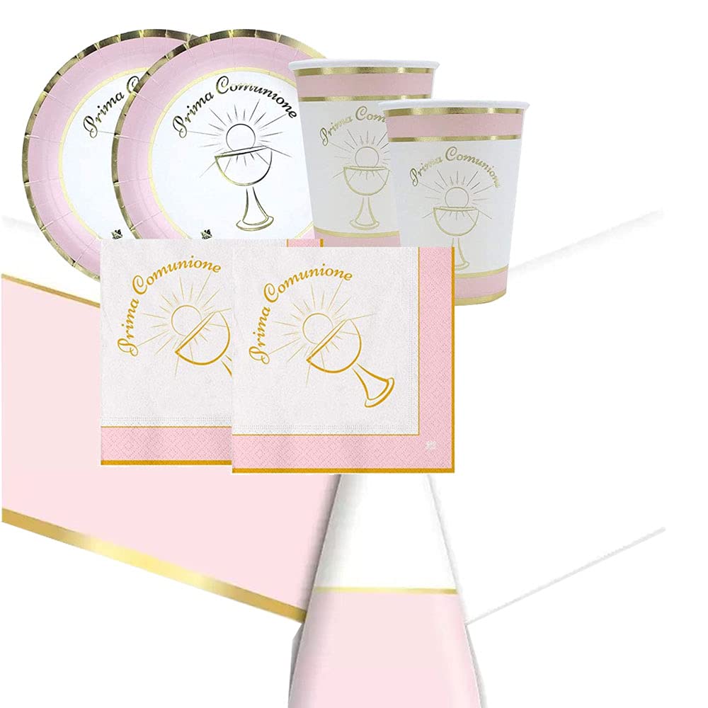 COORDINATO N. 78 PRIMA COMUNIONE CLASSIC ROSA OSTIA SACRAMENTO BAMBINA