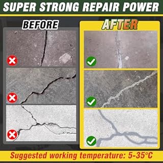 Concrete Crack Filler, 500g Cement Crack Filler, High Elasticity Self Leveling Crack Sealant, Waterproof Concrete Caulk for Driveway, Walkway, Patio, Joint, Indoor and Outdoor Repair