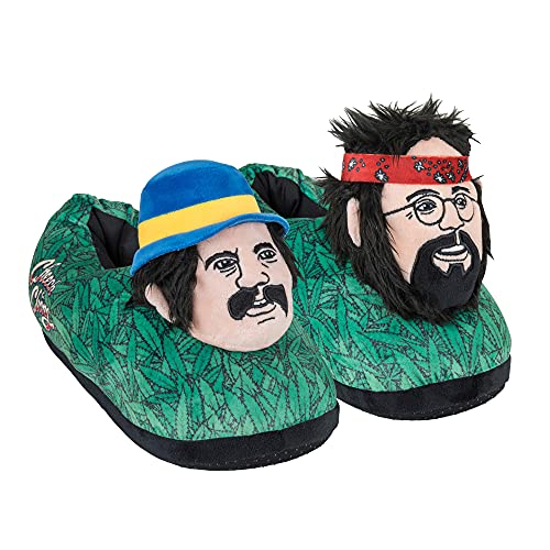 Odd Sox, Cheech & Chong, Fun Indoor Novelty Slippers, Big Fuzzy Cozy