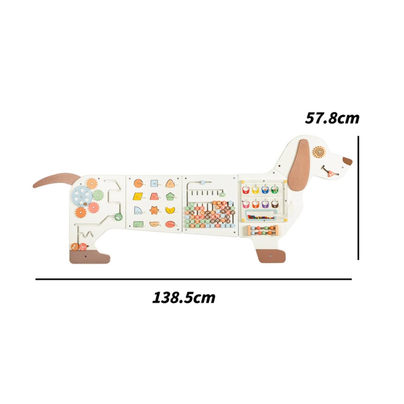 Pannello attività a Forma di Cane in Legno Senza Schermo Tavola Occupata da Parete con Silhouette di Cane Robusto per Aula Scolastica, Asilo