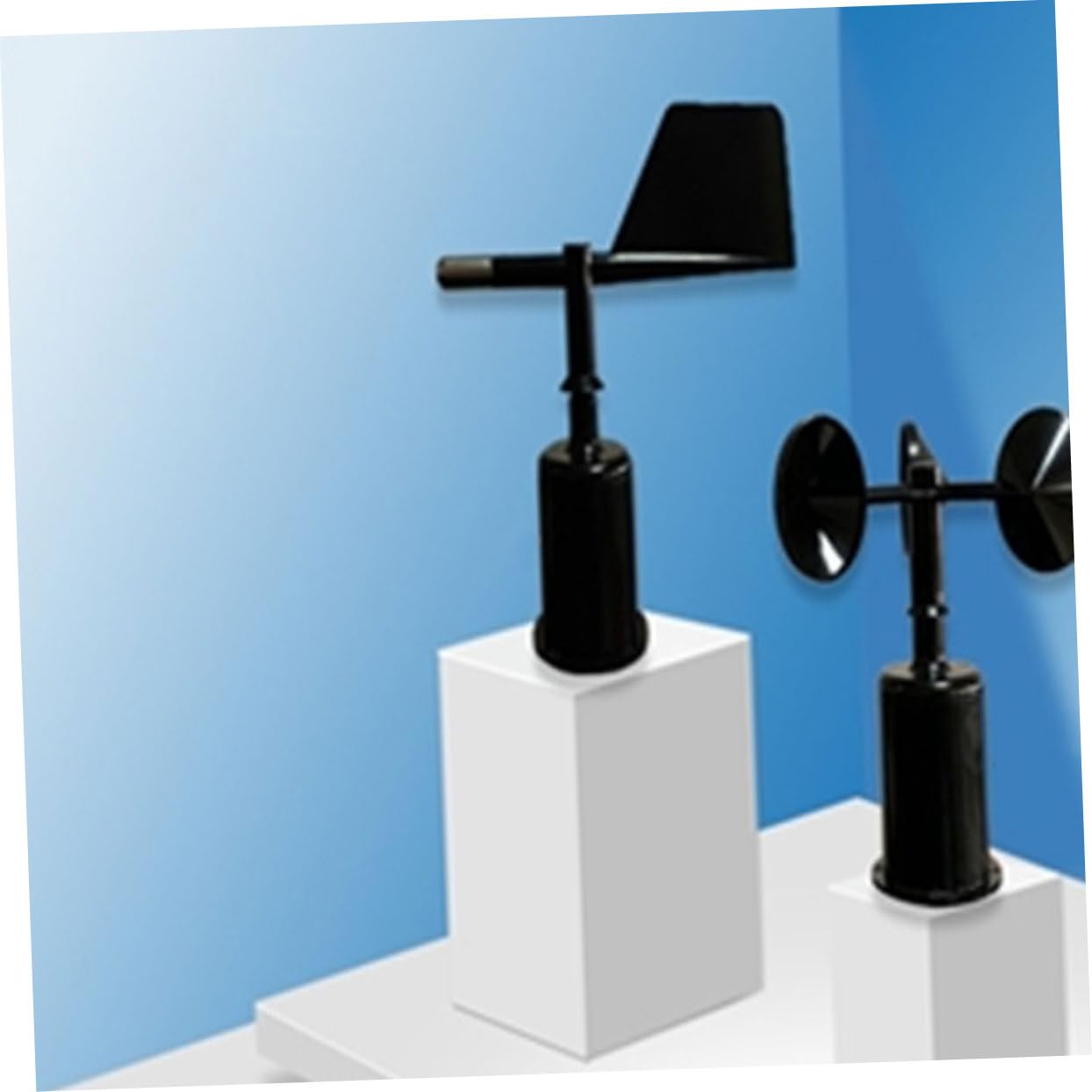 Yardwe Anemometer-Gehäuse Windanzeiger-Teil Windrichtung Anemometer-Abdeckung Windanemometer-Kunststoffschale Outdoor-Gehäuse Zubehör Windfahne Abs Schwarzes