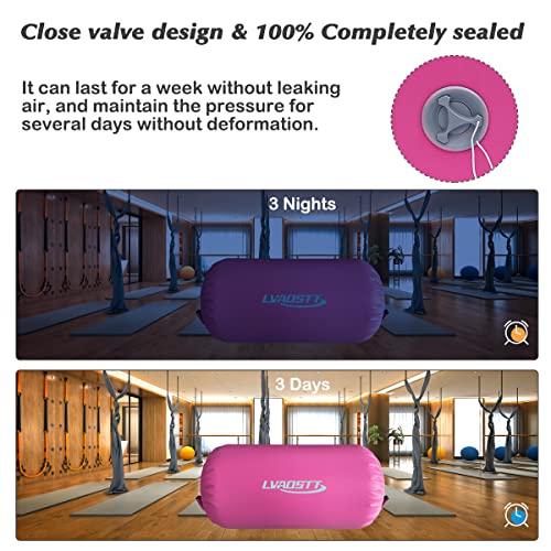 Gymnastics Roller Air Barrel Roller Air Spot, Inflatable Tumbling Mat Tumble Track Gymnastic Equipment Balance Cylinder With Pump For Yoga Cheerleading Home Use Gym #TOP2
