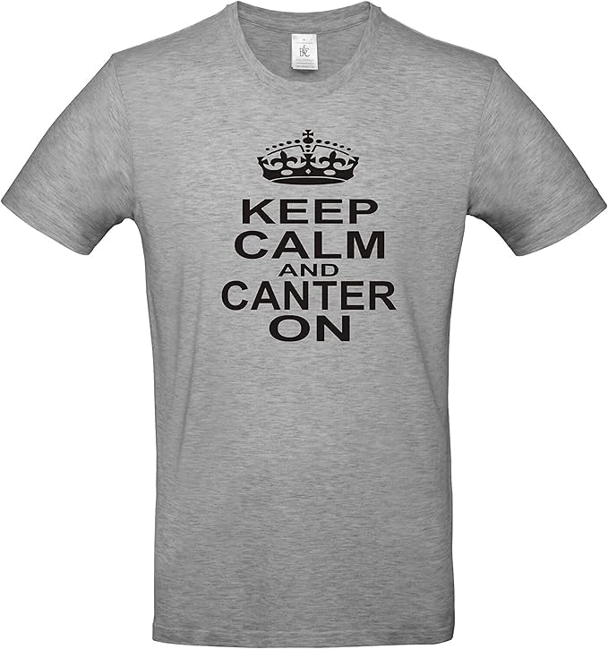 T-shirt Canter on Edward Sinclair gris XXL pour afficher votre passion pour les chevaux