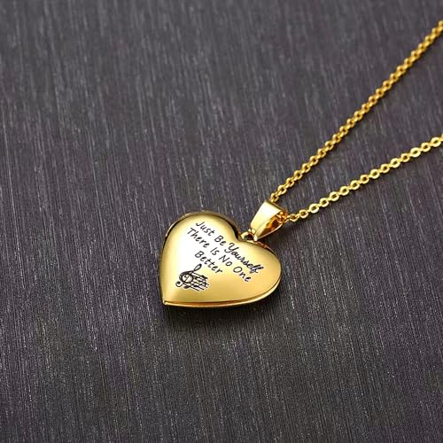 Image of Love Heart Locket Necklace That Holds Pictures Stitch-Shape Necklace Stuff Gifts Ohana Photo Lockets Necklace