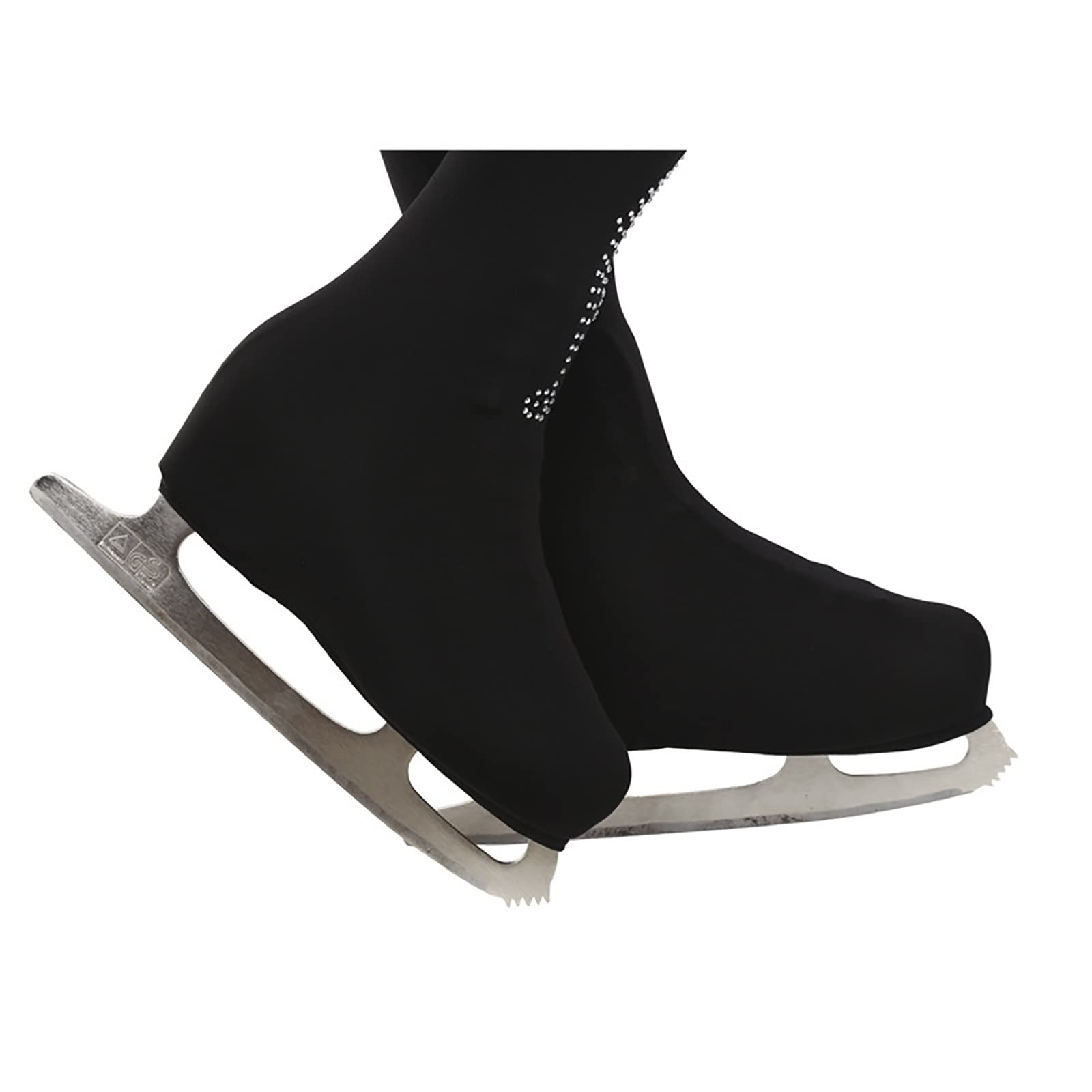 G&F Mujeres Niñas Pantalones Patinaje Artístico con Cristales Diamantes Imitación sobre Pie Bota Cálido Mallas Patinaje sobre Hielo (Color : Black, Size : M)