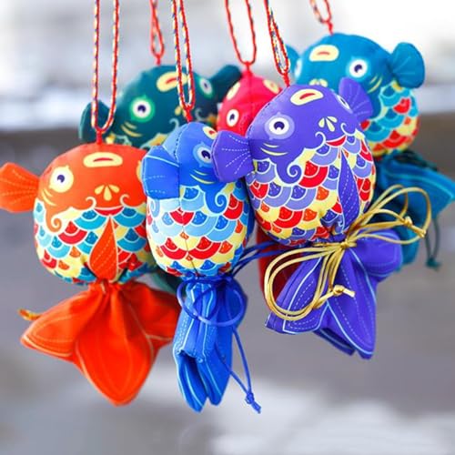6 Bolsas de Seda Koi China para Regalos y Dulces miniatura 5