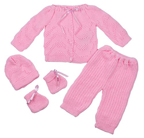 Baby Crochet Blanket Outfit Newborn Beautiful Clothing 5 Pieces Set (BB3)3
