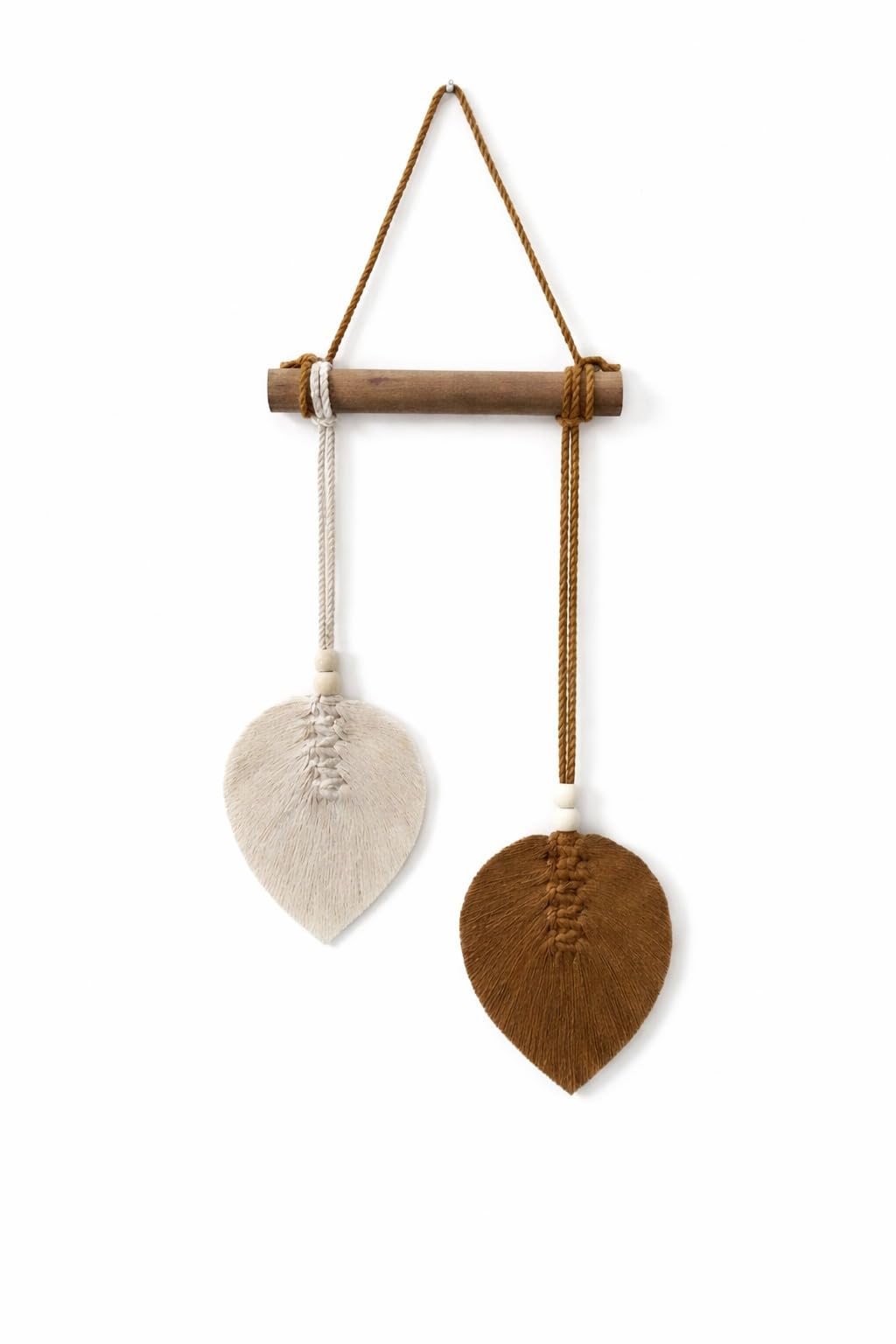 Boho Macrame Wall Hanging - Leaf Decor -1 Boho Macrame Wall Hanging - Leaf Decor -1