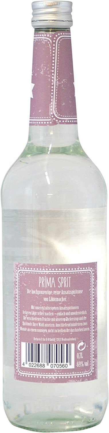 Likörmacher Primasprit/Weingeist/Ethanol/Ansatz-Spirituose Alkohol 69% vol. 0,7l (6)
