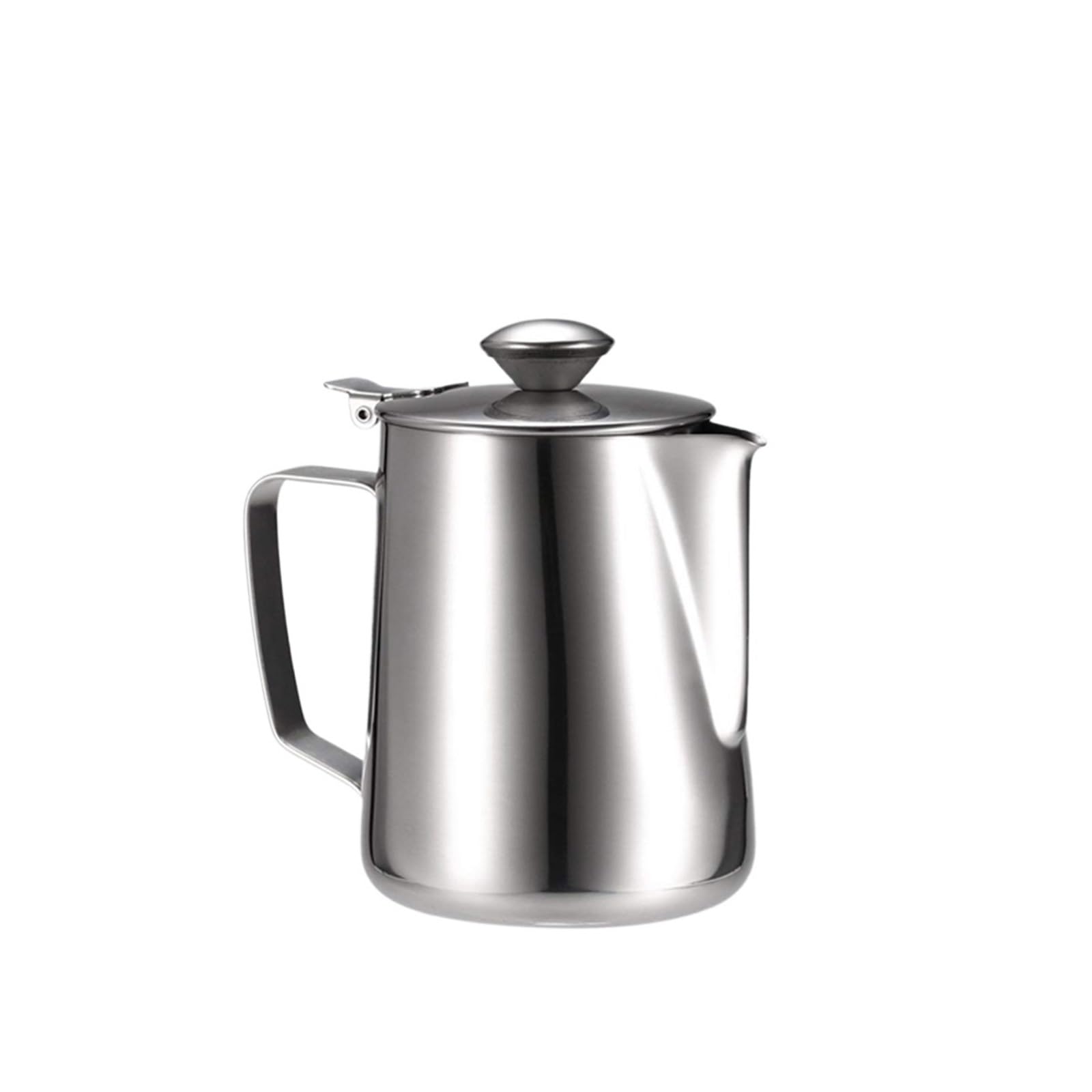 LINYpA66 Stainless Steel Milk Pitcher Stainless Steel Milk Frothing Pitcher with Lids Steam Coffee Barista Kettle Milk Cream Cup Jug(350ml)