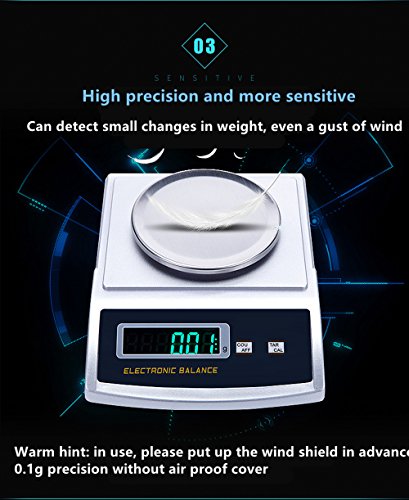 Balanza analítica electrónica NEWTRY 200g 0.001g miniatura 4
