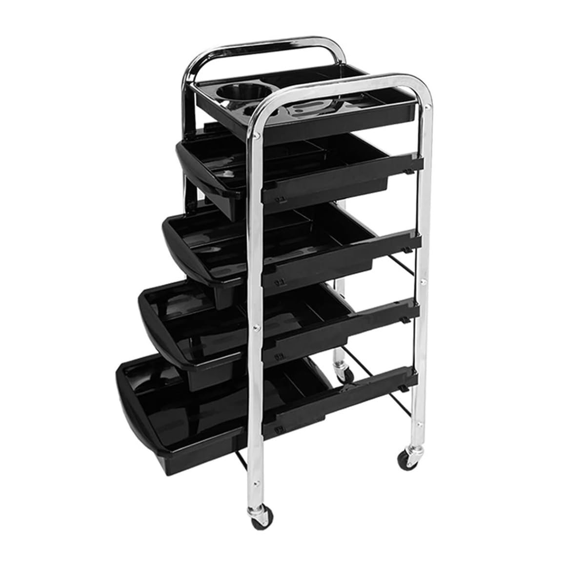 5 Drawers Hairdresser Cart On Wheels Beauty Hairdressing For Barber Shops