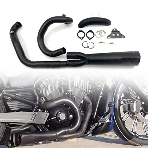 Sistema Di Scarico Moto Nero Per Harley Davidson Night Rod V-Rod Muscle Luther 2003-2021 Accessori Silenziatore 2 In 1