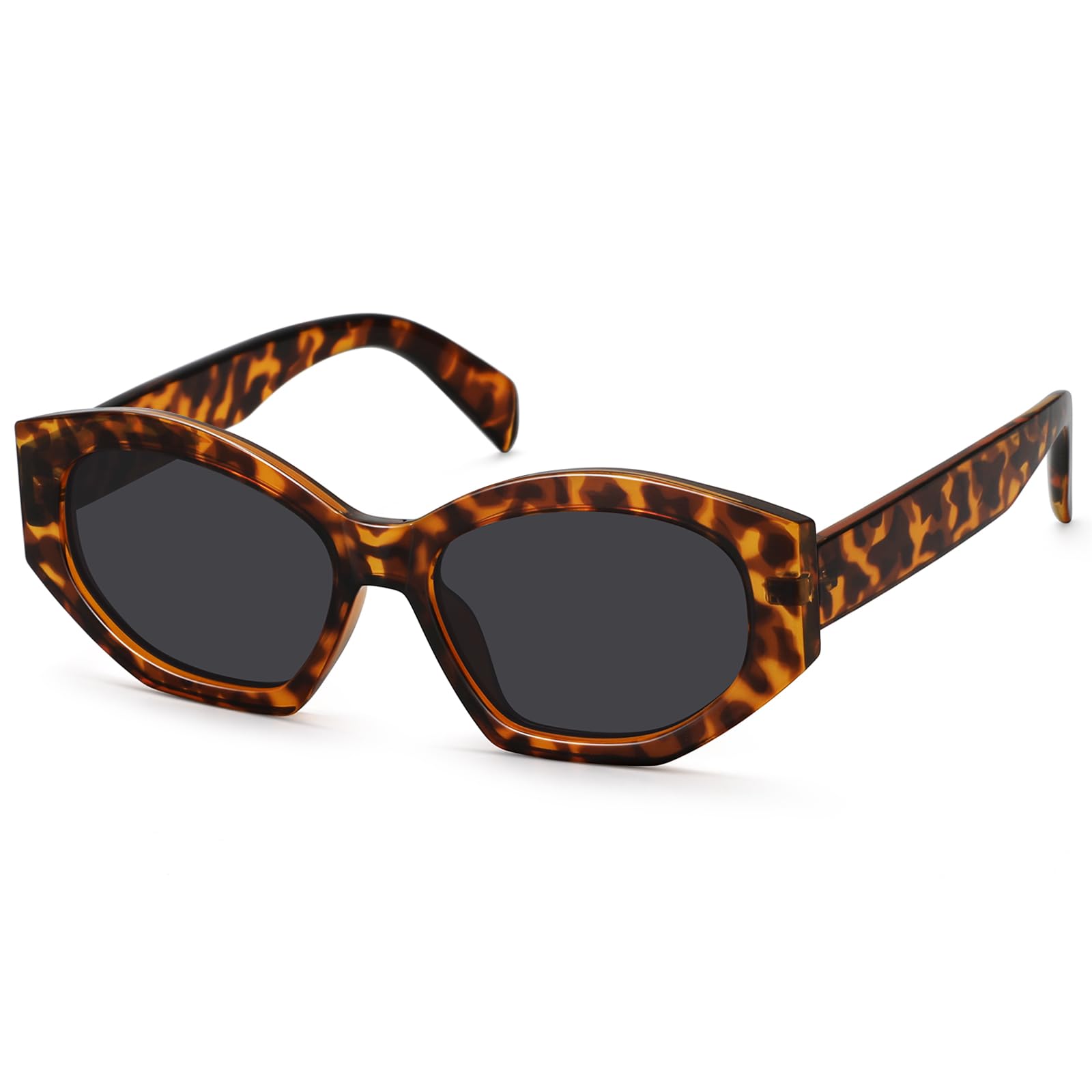 Fozono Hexagonal Polarized Sunglasses for Women Men Retro Trendy Designer Shades Sunglasses FZN815