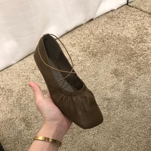 ZQW Soft Mary Jane Ballet Flats for Women Elastic Crisscross Straps Comfortable Shoes for Walking Commute City Lifestyle4