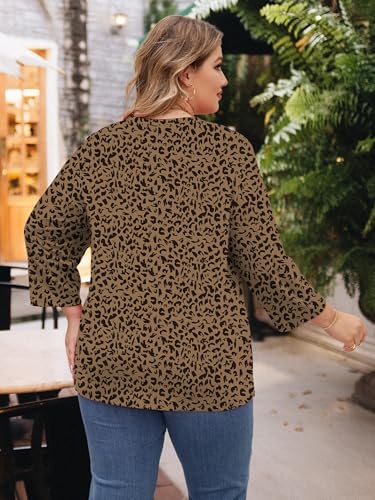 Image of Chulianyouhuo Womens Plus Size Tops 3 /4 Sleeve Casual T Shirts
