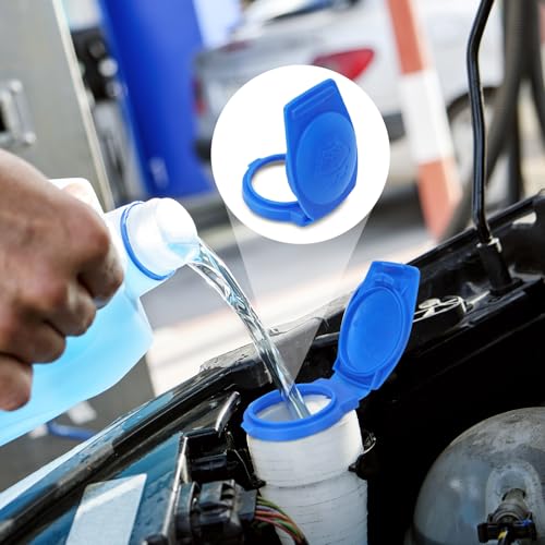 LPZMPZ Deckel für Scheibenwaschbehälter 3Q0955455 kompatibel mit VW Passat Polo Golf Tiguan Touran, Audi, Skoda, Seat, Porsche Waschwasserbehälter Deckel, Scheibenwischer Deckel Zubehör, Blau